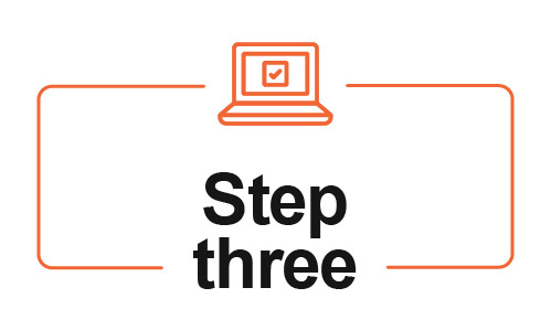 Step three Step three